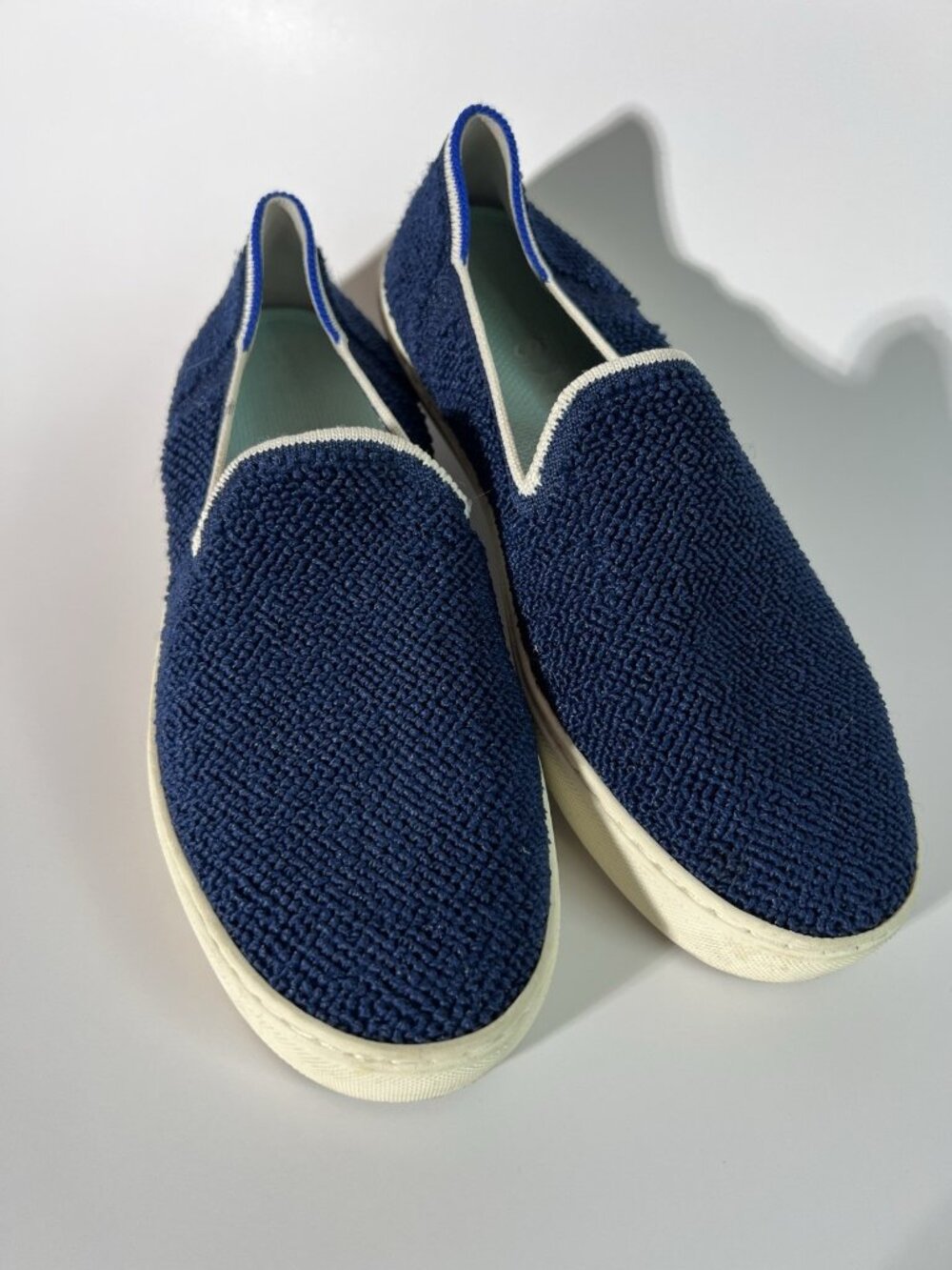 Rothy’s Women’s Blue Knit Slip On Flats Size 6.5 Comfort Shoes